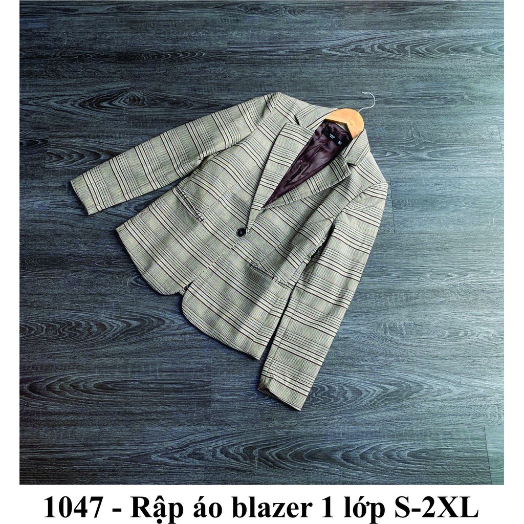 Rập áo blazer 1 lớp - rập giấy mã 1047