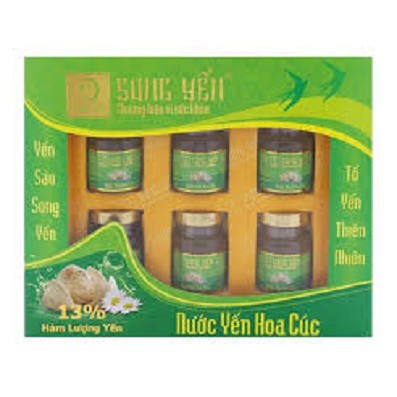 Song yến - Nước yến nguyên chất 13% tổ yến cao cấp (1 hộp 6 lọ)