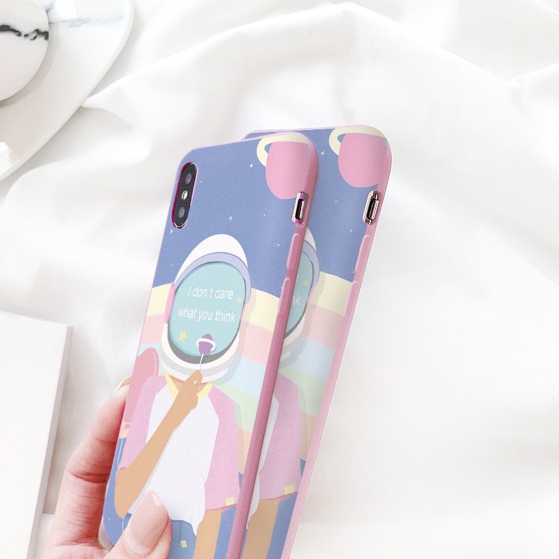 Ốp lưng iphone I don't care TPU trơn dẻo mềm 5/5s/6/6plus/6s/6splus/7/7plus/8/8plus/x/xr/xs/11/12/pro/max/plus/promax | BigBuy360 - bigbuy360.vn