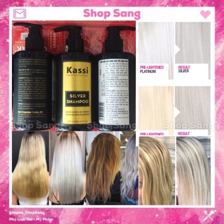 🥇GỘI XẢ TÍM KASSI KHỬ ÁNH VÀNG CHO TÓC TẨY TRẮNG, BẠCH KIM