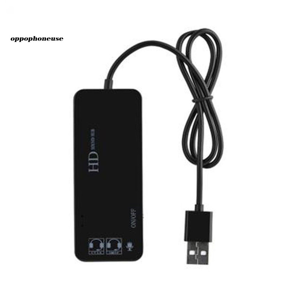 【OPHE】Adapter 7.1 kênh 3 cổng USB mở rộng kết nối âm thanh/mic cho PC Laptop