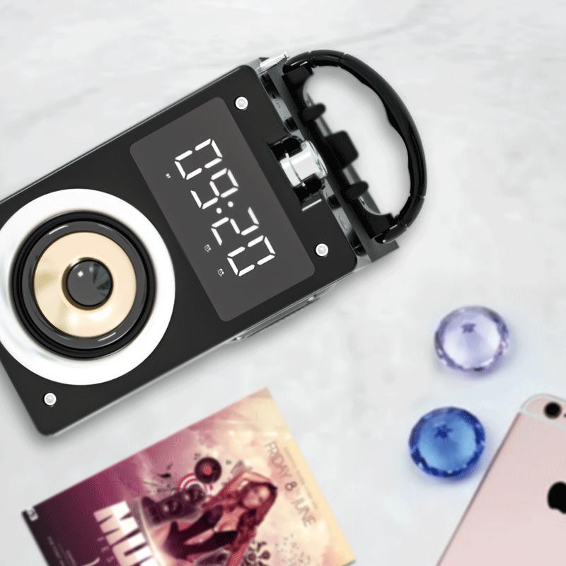 Loa Nghe Nhạc Bluetooth MC H1 Đa Năng Hiển Thị Giờ Kiêm Đài Radio FM Thiết Kế Hiện Đại Âm Thanh Vòm 3D