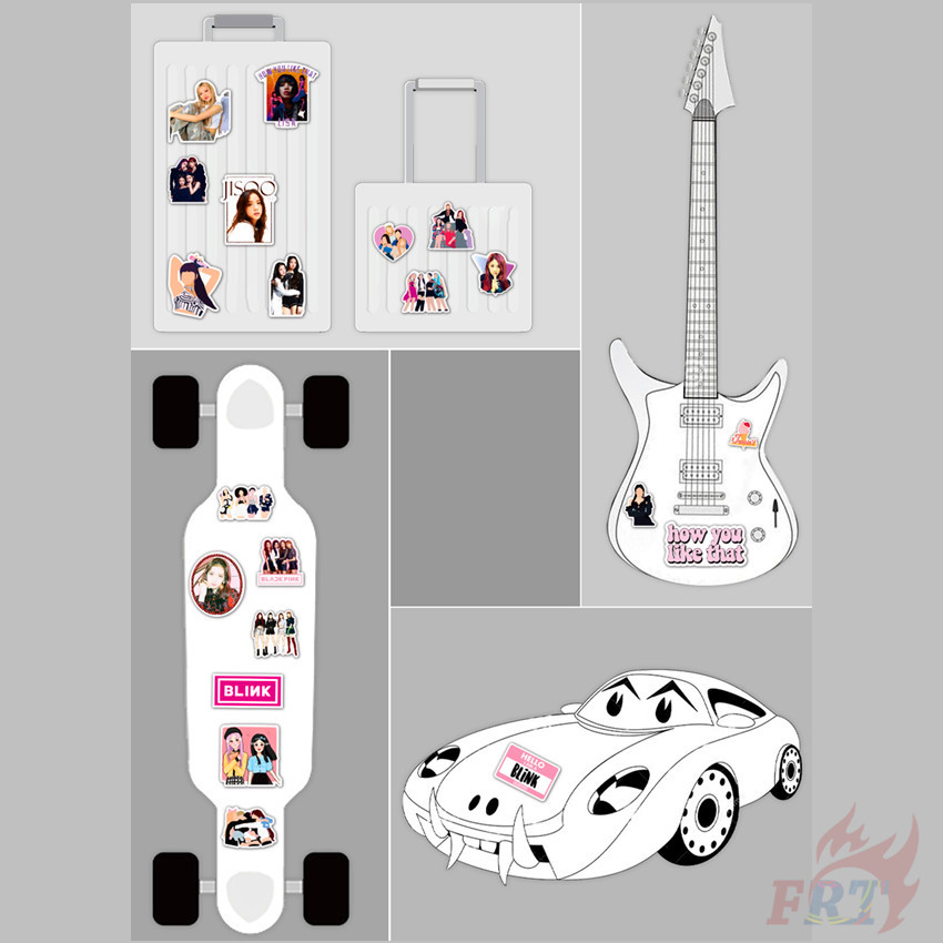 Set 50 miếng dán chống thấm nước họa tiết nhóm nhạc nữ Blackpink Series 02 KPOP JISOO JENNIE ROSÉ LISA