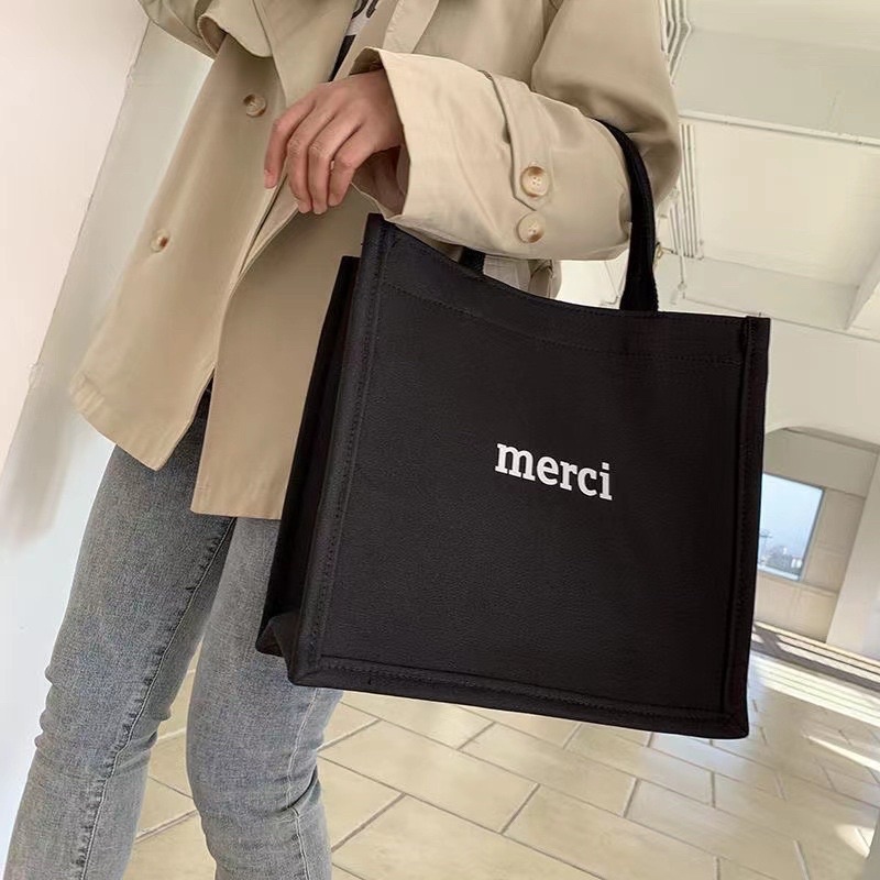 Túi xách Merci đeo vai Canvas đi học, đi làm để đồ du lịch cỡ lớn mẫu mới