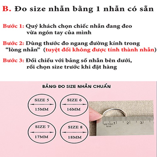 Nhẫn xoàn nữ GADO đính đá trắng bản lớn siêu sang trọng quý phái phong cách Hàn Quốc N085