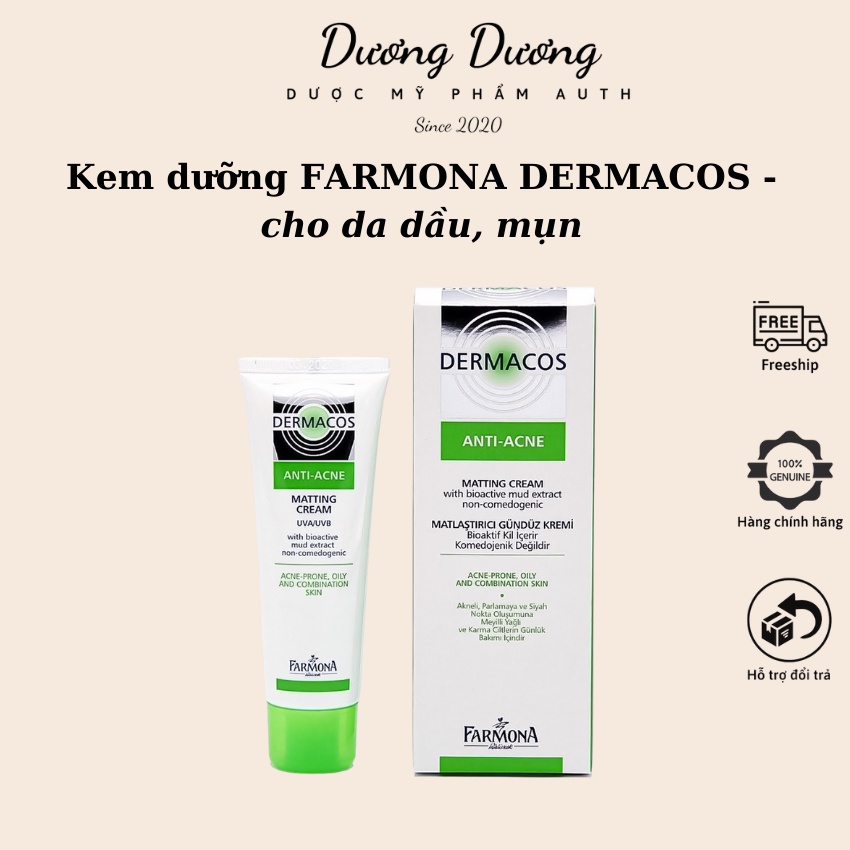 Kem dưỡng ẩm cho da dầu, giảm mụn Farmona Dermacos Anti Acne Matting Cream 50ml