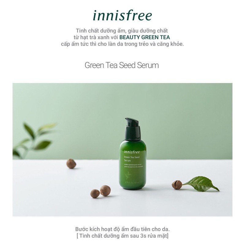 [ Chính Hãng] Tinh Chất Trà Xanh Innisfree The Green Tea Seed Serum 80ml