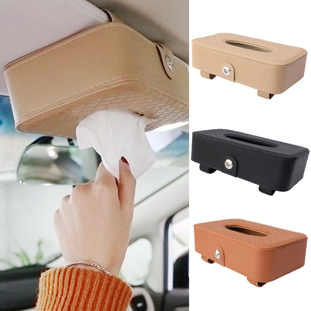 MAYSHOW Túi Da PU Đựng Khăn Giấy Treo Tấm Che Nắng Xe Hơi