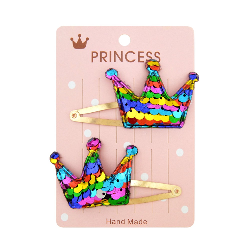 Set 2 kẹp tóc sequin KIDSBOWS nhiều màu sắc dễ thương cho bé gái