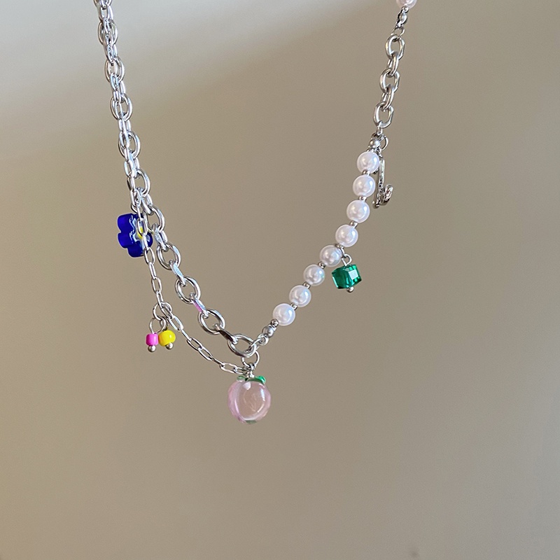 Vòng cổ Chuỗi Hạt Hình Quả Đào Đơn Giản