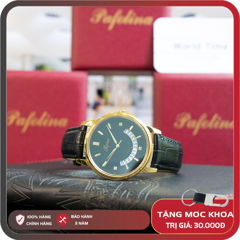 Đồng Hồ Nam dây da pafolina 5039m  [ Chính Hãng Full Box ] Sapphire Chống Xước , Chống Nước