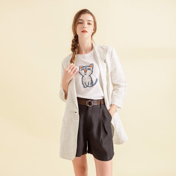 AK0170 - ENDA KISUHI Áo Khoác Vest Caro Linen
