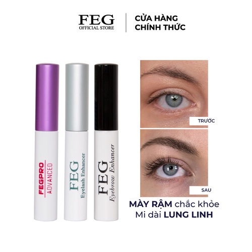 Combo 3 Cây Dưỡng Mi Ngày, Đêm Và Dưỡng Lông Mày FEG - 3ml/ lọ