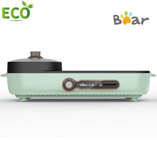 Bếp Lẩu Nướng BEAR , Bếp điện Đa Năng 2 Ngăn Xinh Xắn Và Sành Điệu, Sử Dụng Thuận Tiện Dễ Dàng, Tiết Kiệm Không Gian