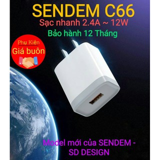Củ sạc, bộ sạc sendem c66, sạc nhanh 12w