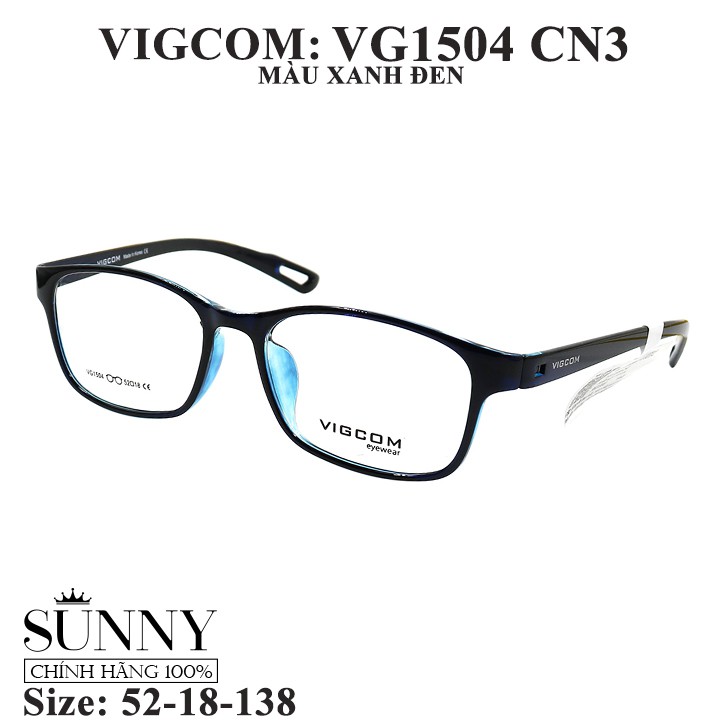 VG1504 nhiều màu - gọng kính Vigcom chính hãng, thiết kế dễ đeo bảo vệ mắt