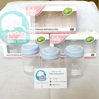 [CHÍNH HÃNG] Bộ 3 bình trữ sữa mẹ cổ rộng Fatz Baby 150ml
