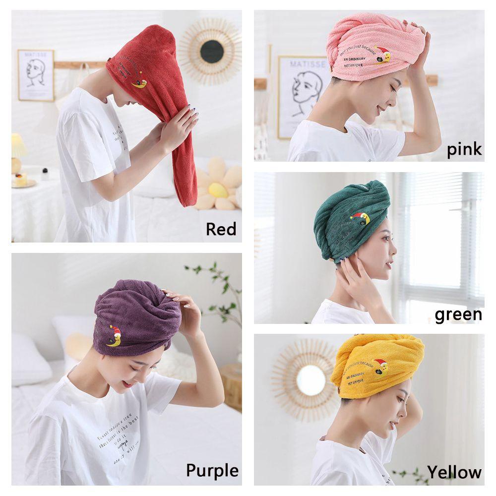 Mũ Tắm Trùm Đầu Giúp Làm Khô Tóc Bằng Sợi Micro Mềm Mại Tiện Dụng Cho Người Lớn