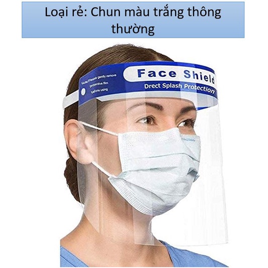 Kính chắn giọt bắn phòng dịch, Mạng che mặt trong suốt Faceshield chính hãng, ngăn ngừa vi khuẩn, bụi bẩn, chất lỏng