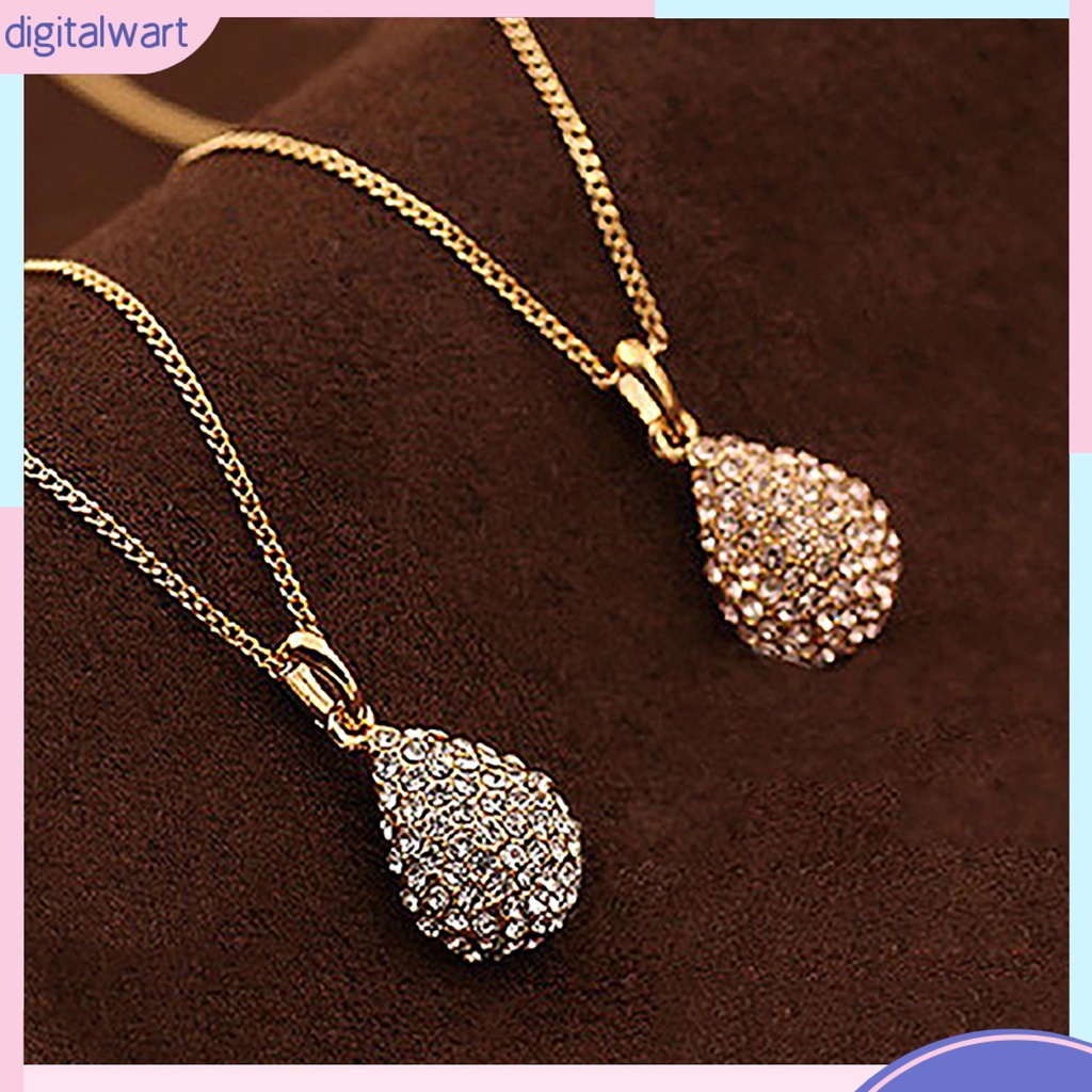 Dây Chuyền Đính Đá Hình Giọt Nước Thời Trang Cho Nữ