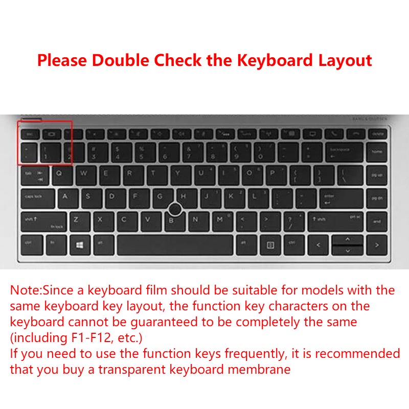 Miếng dán bảo vệ bàn phím máy tính xách tay silicone siêu mỏng mềm mại dành cho HP Elitebook 840 G4 745 14 inch