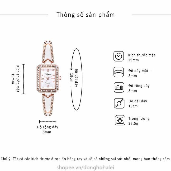 Đồng hồ nữ LVP03 LVPAI dây thép cao cấp phong cách nữ tính ngọt ngào | BigBuy360 - bigbuy360.vn