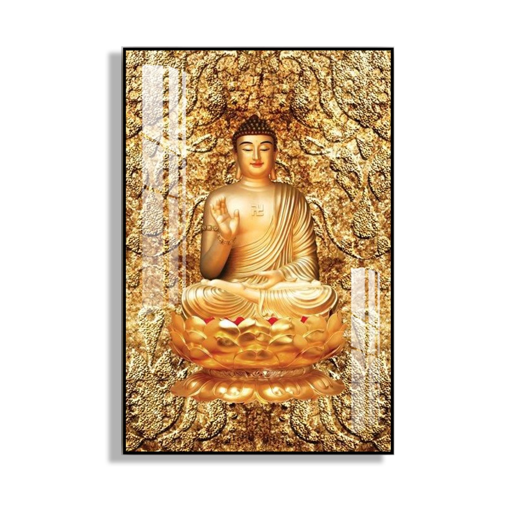 Tranh gỗ tráng gương treo tường thegioiquatangqh.vn, chủ đề phạt giáo treo phòng khách, phòng thờ