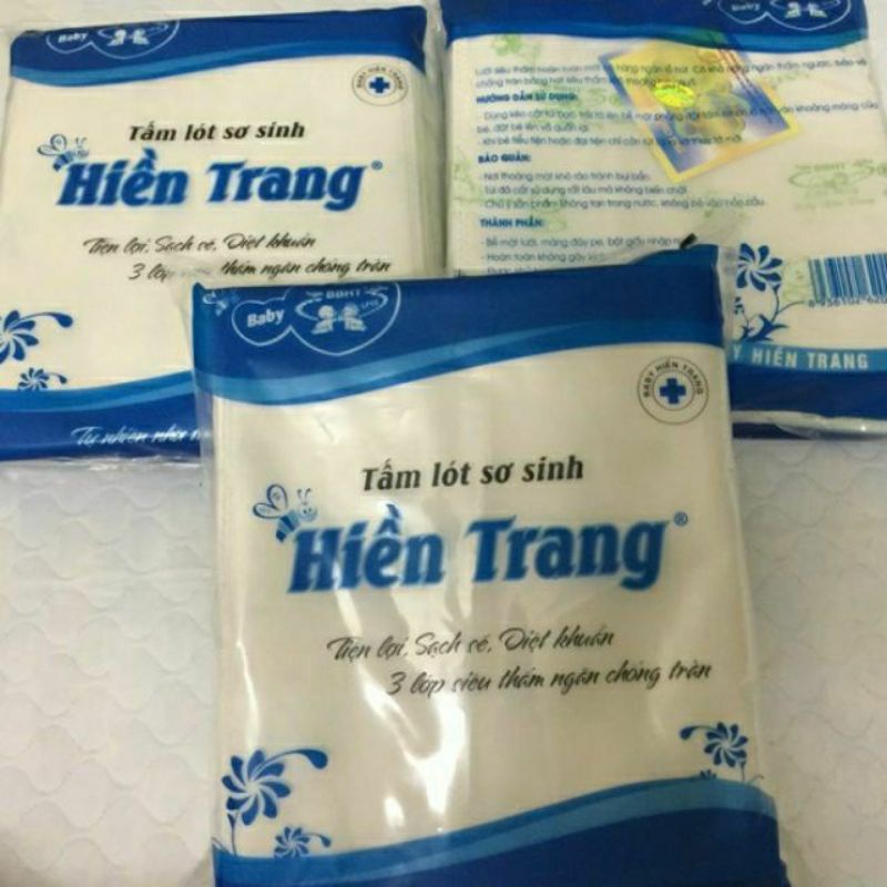 Gói 30 Tờ Giấy Lót Phân Su Baby Hiêng Trang 3 Lớp, Cho Bé Sơ Sinh