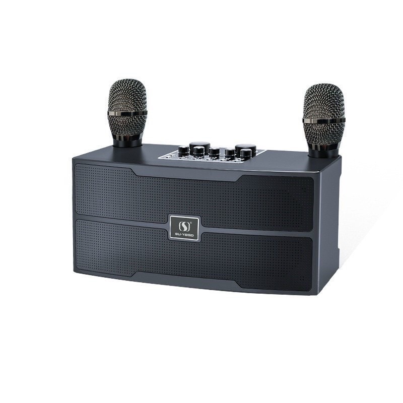Loa Kèm Micro  Karaoke Bluetooth YS-201 Bass Siêu Trầm Công Suất 35W Tặng Kèm 2 Chiếc Micro Cầm Tay Bảo Hành 06 Tháng