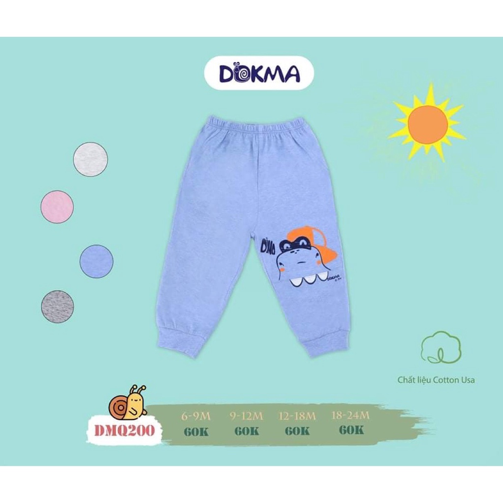 Quần dài cho bé trai thu đông size 6M-24M Dokma sale  DQM200 Lamiha