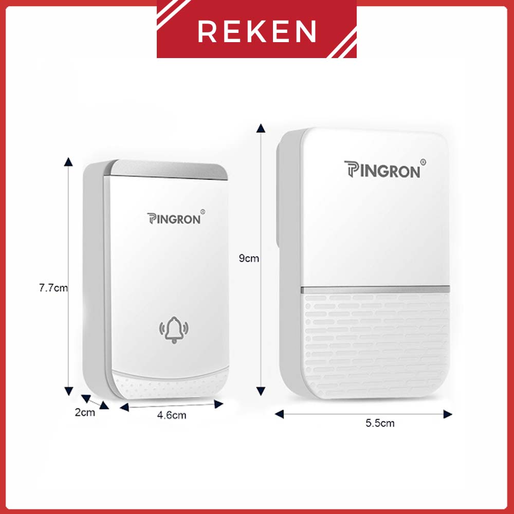 Chuông cửa không dây cao cấp chống nước khoảng cách xa 300 mét pingron PR-DB01