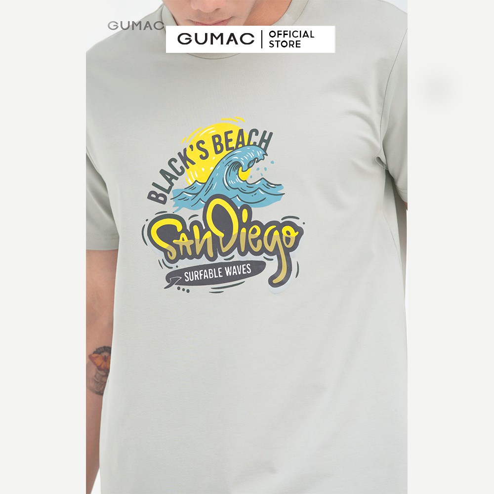 Áo thun nam in chữ GUMAC ATNB6115 | BigBuy360 - bigbuy360.vn