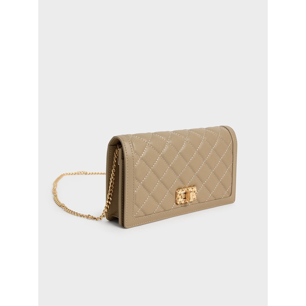 Túi ví mini đeo chéo nữ trần trám CK6-70840448 full box