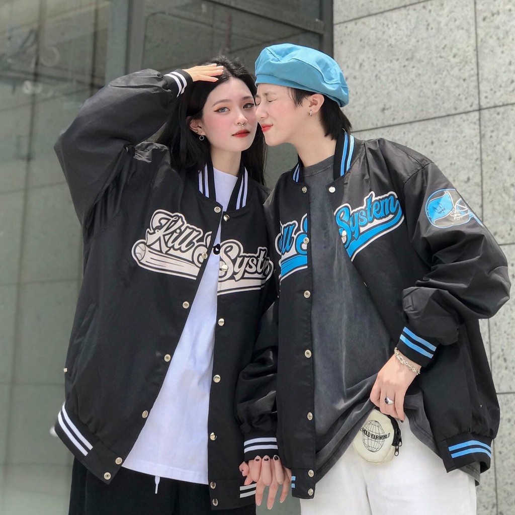Áo khoác bomber unnisex chữ Kill system_Áo khoác nam nữ basic, hottrend