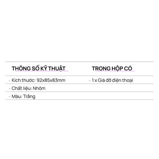 Giá đỡ điện thoại HyperWork M1 (Màu bạc)