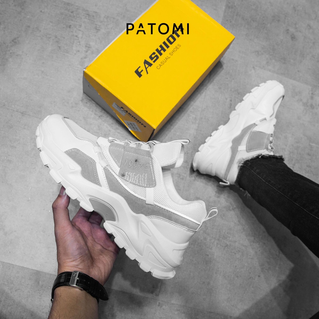 Giày thể thao nam da lộn tăng chiều cao chính hãng PATOMI, giày sneaker nam phong cách ulzzang Hàn quốc – G408