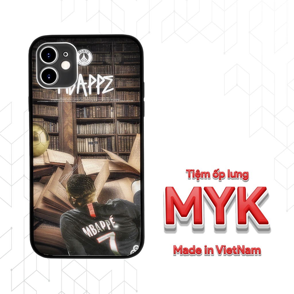 Ốp lưng Mbappe thư viện bóng đá cho Iphone 5 6 7 8 Plus 11 12 Pro Max X Xr FOO20210288
