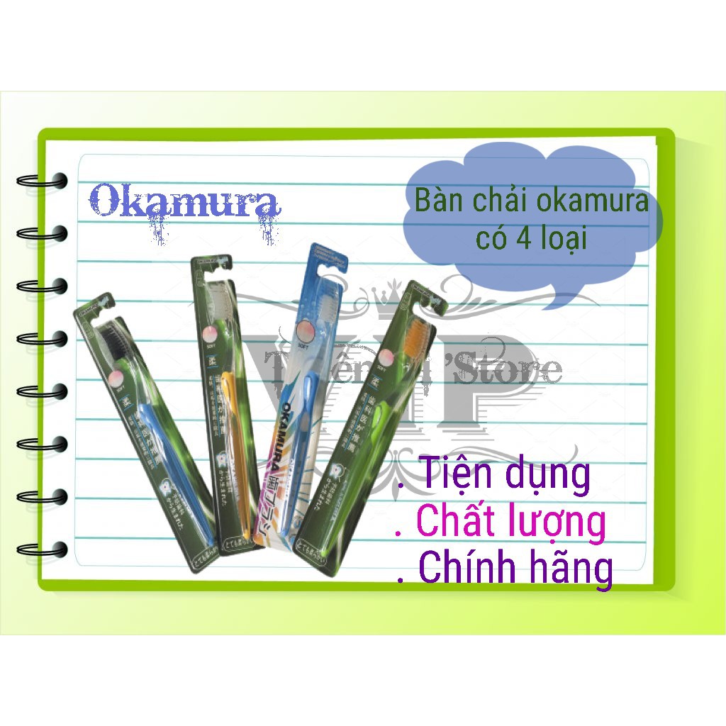 Okamura Bàn chải đánh răng Okamura chất lượng Nhật Bản (đủ loại)