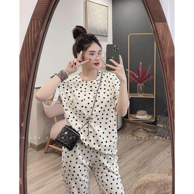 Sét bộ Chấm Bi tiểu thư quần dài