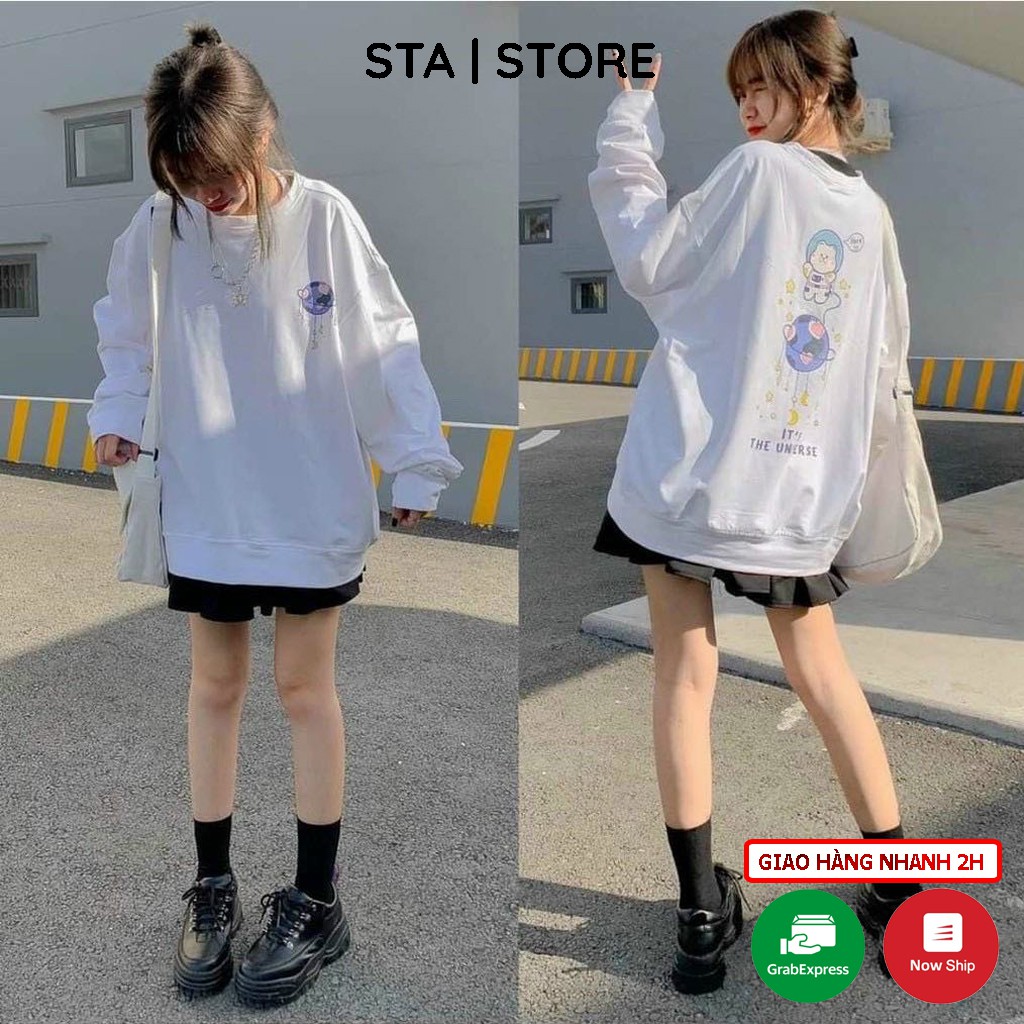 Áo Sweater Tay Dài Dáng Rộng In Hình ❤️ Áo Sweater unisex ❤️ Phong Cách Hàn Quốc Dễ Thương Cho cả Nam&Nữ 💙ms35