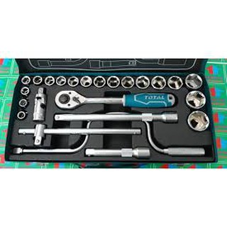 Bộ 24 cái đầu tuýp (1/2 inch) & cần siết 2 chiều Total 10-32mm THT141253