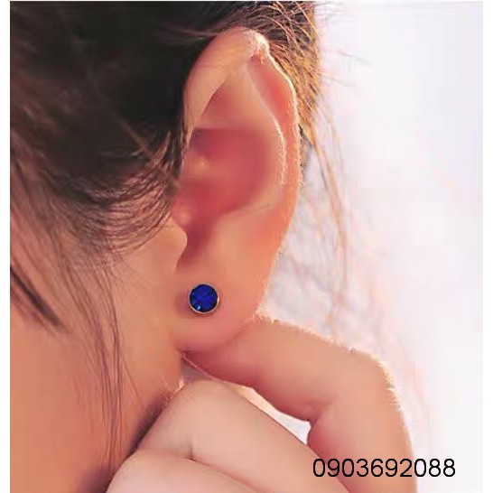 Bông Tai mẫu hột, Bông Tai Nam Châm HCM, Bông Tai Không Cần Xỏ Lỗ kiểu unisex, Bông Tai Đính Đá Ivy Store