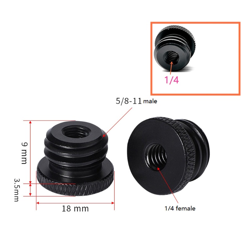 Vít Chuyển Đổi 1 / 4 Female Sang 5 / 8-11 Male Cho Giá Ba Chân Camera