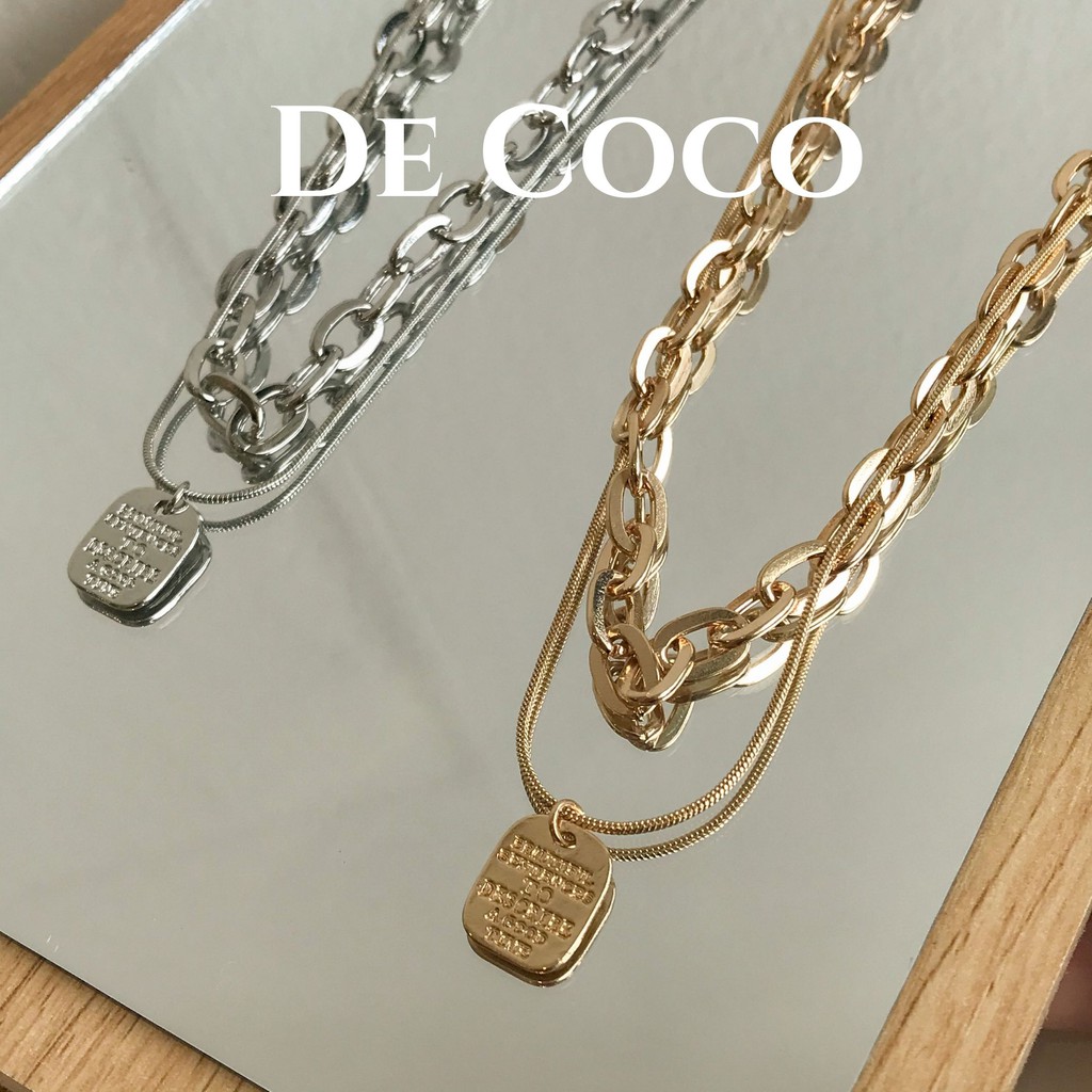 [KHÔNG ĐEN GỈ] Vòng cổ 2 lớp xích Dope decoco.accessories