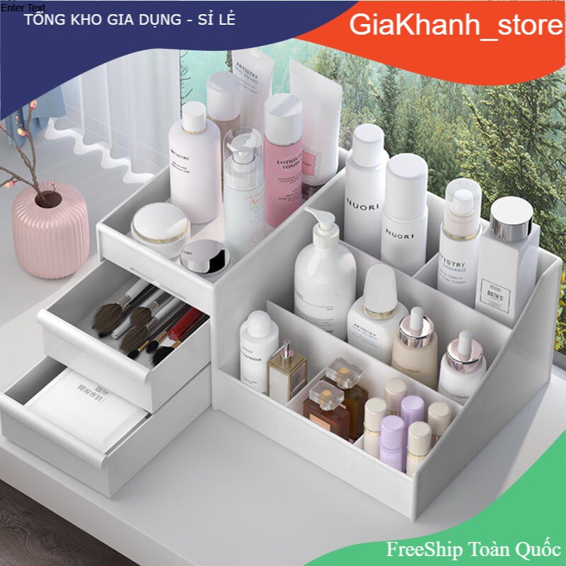 Kệ Để Mỹ Phẩm Nhựa Đa Năng - Tủ Đựng Mỹ Phẩm 3 Tầng Nhiều Ngăn Siêu Tiện Ích MS LD3180