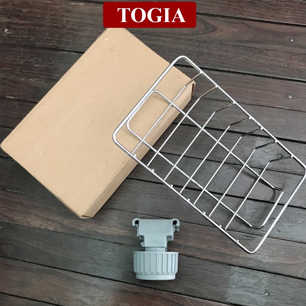 Giá Treo Vòi Rửa Bát Inox Đựng Giẻ Rửa Chén Bát, Xà Bông Giúp Không Gian Thêm Gọn Gàng Ngăn Nắp 16 x 10cm