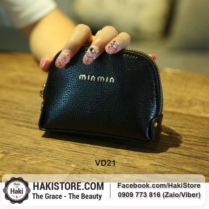 🍀 Ví mini 1 ngăn đính logo siêu xinh siêu cá tính kèm dây đeo tay - VX21 | BigBuy360 - bigbuy360.vn