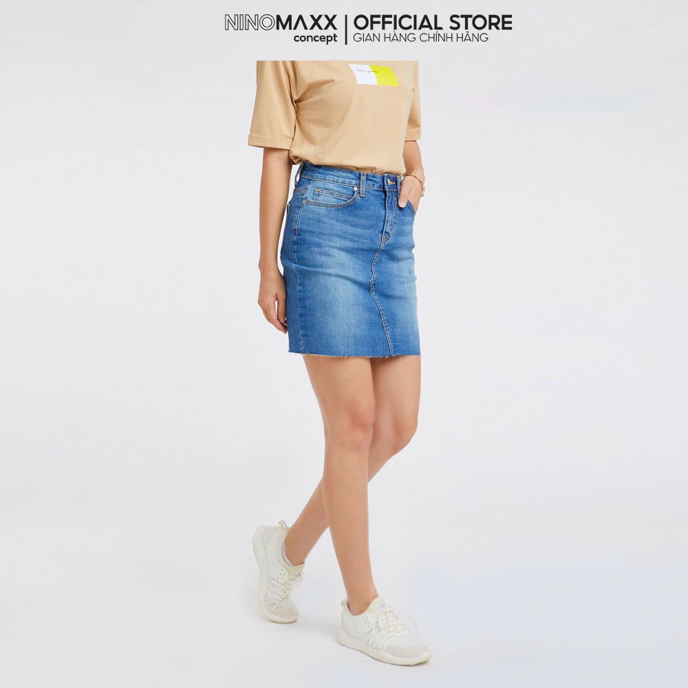 NINOMAXX Chân Váy Nữ jean dáng ôm co giãn 1905020