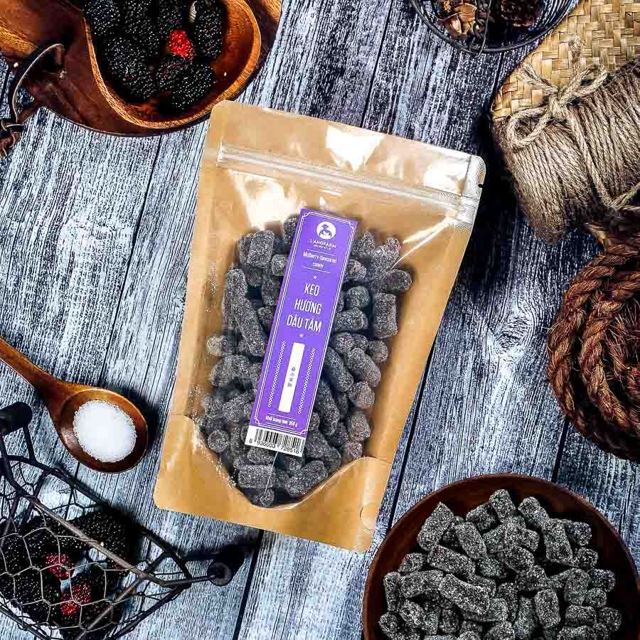 Kẹo Hương Dâu Tằm Langfarm Đặc Sản Đà Lạt Gói 350G