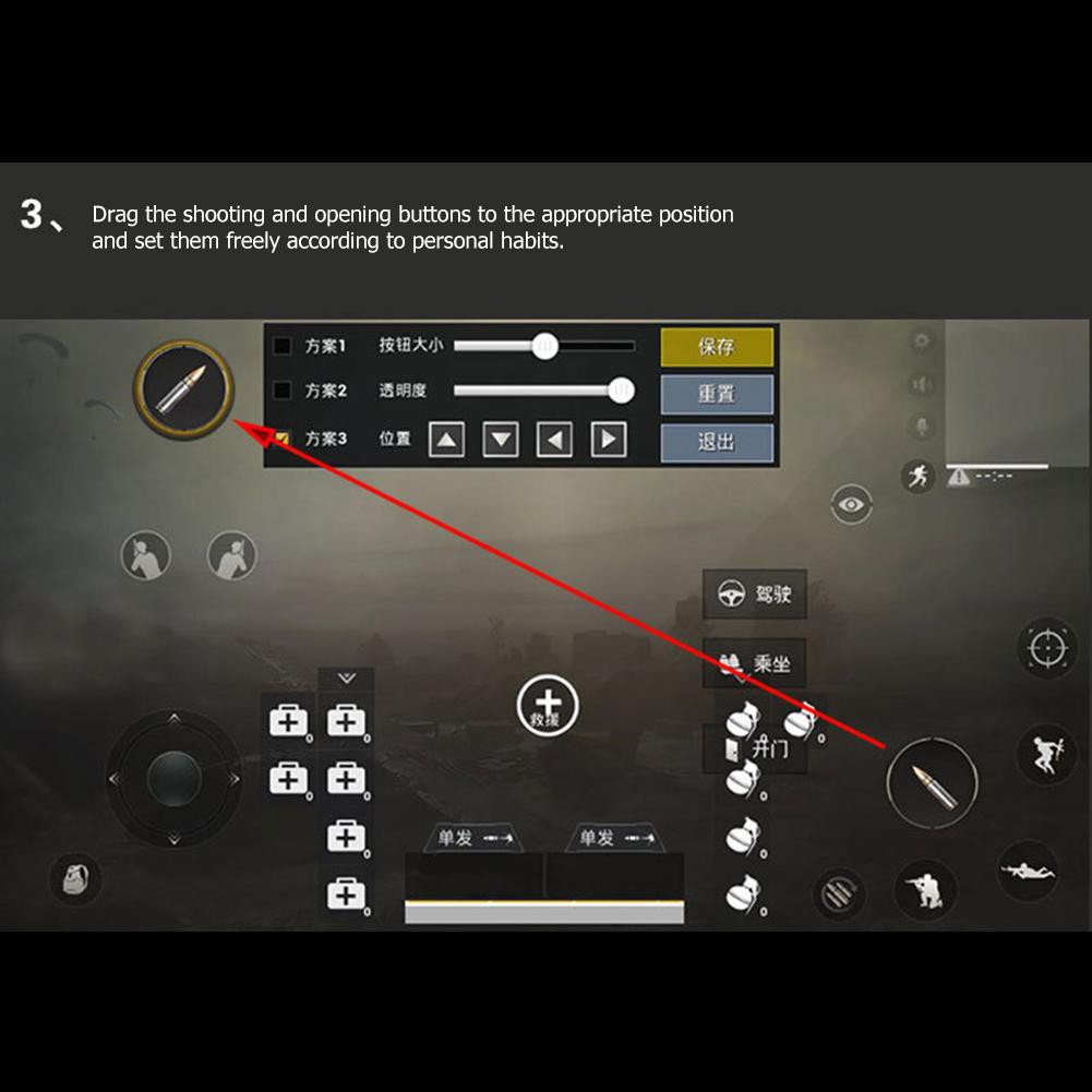 🌟Chất lượng cao nhất🍁2pcs Mobile Game Controller L1R1 Trigger Fire Shooter Aim Button for PUBG